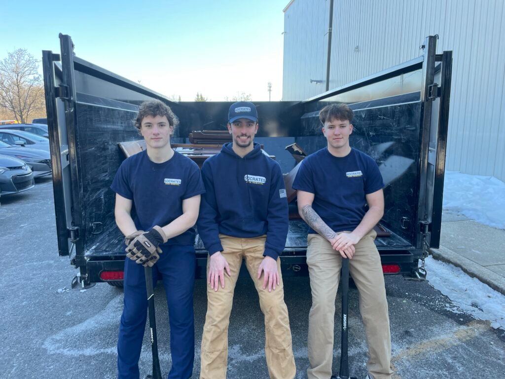 socrates junk removal crew in radnor before large item pickup job