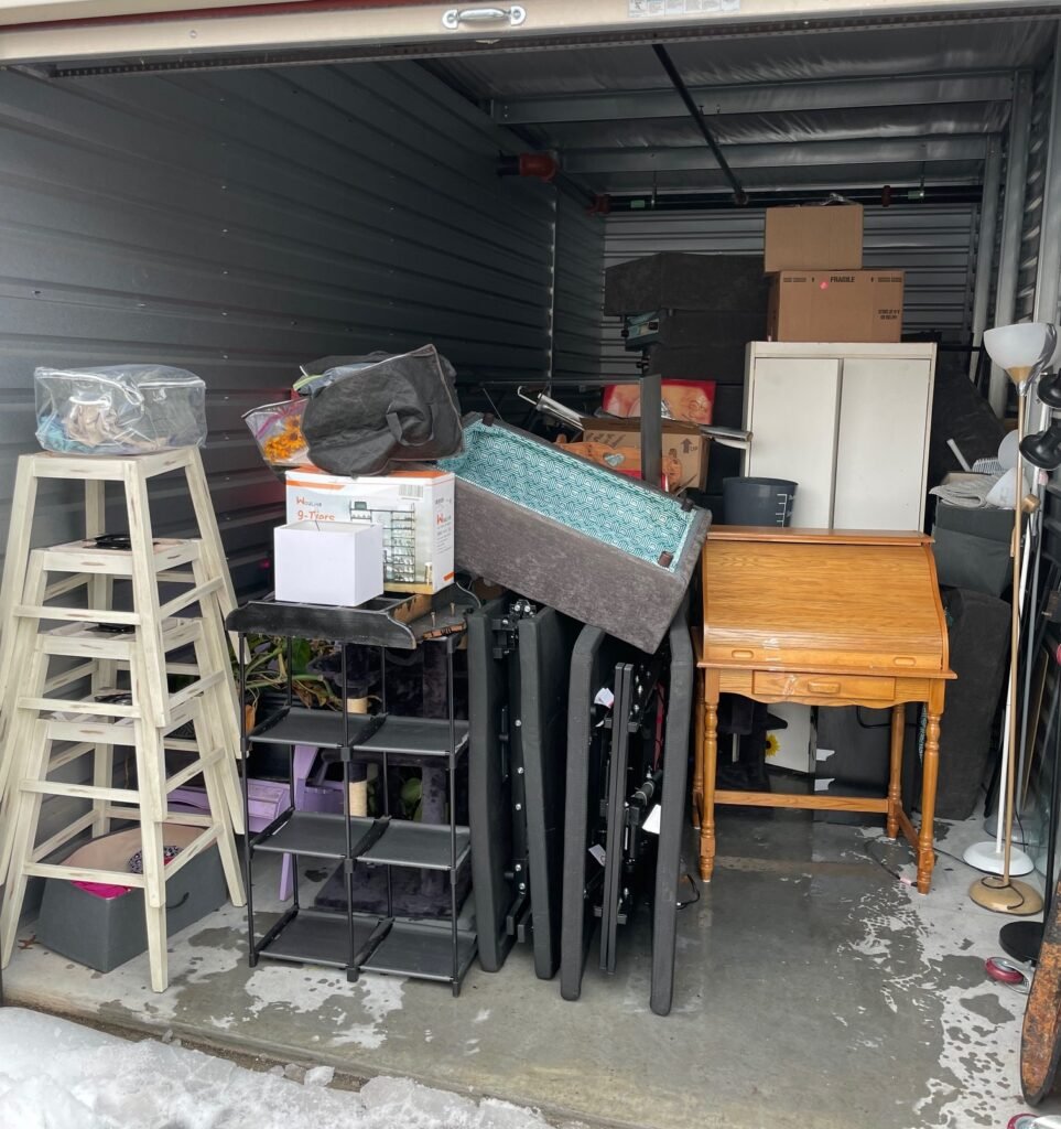 storage unit cleanout removing boxes furniture and clutter from storage space
