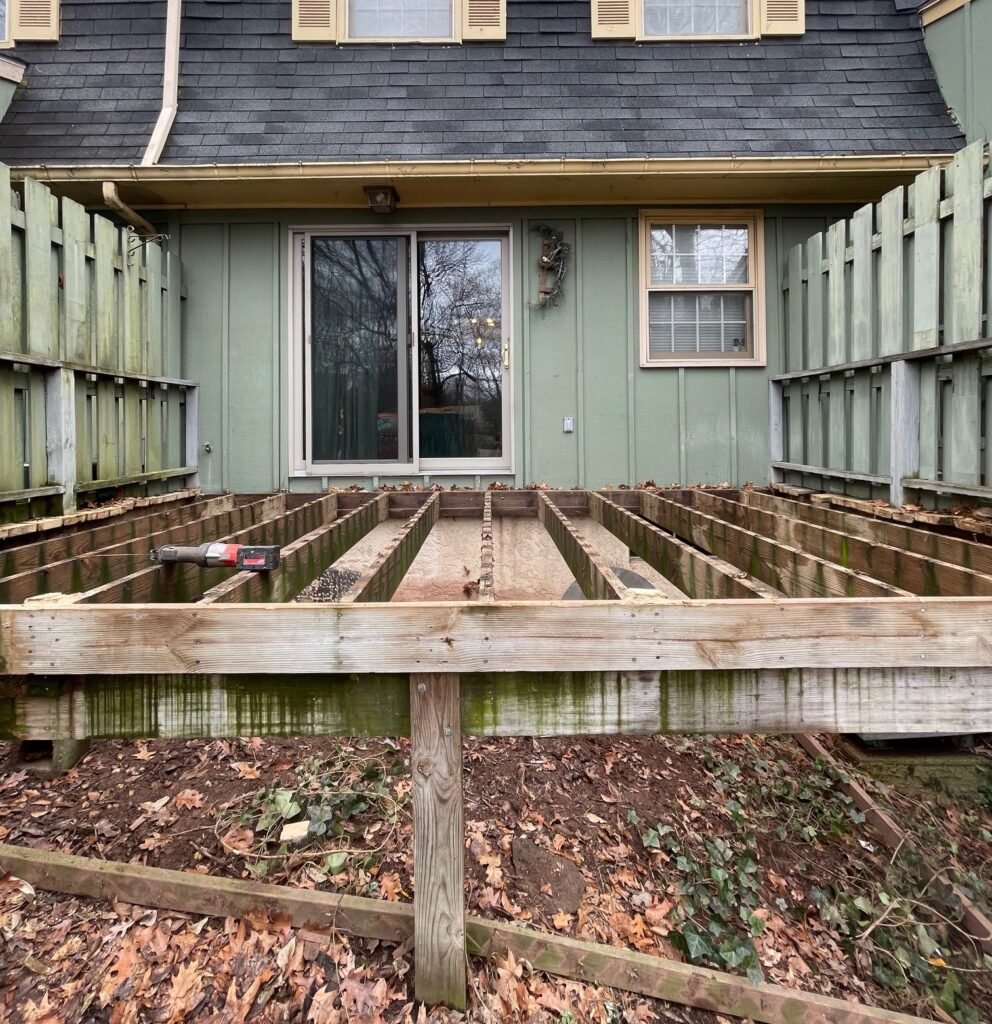 deck demolition backyard wood deck removal debris cleanup wayne pa