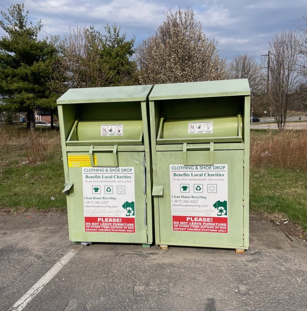 large item pickup with bulky items ready for removal