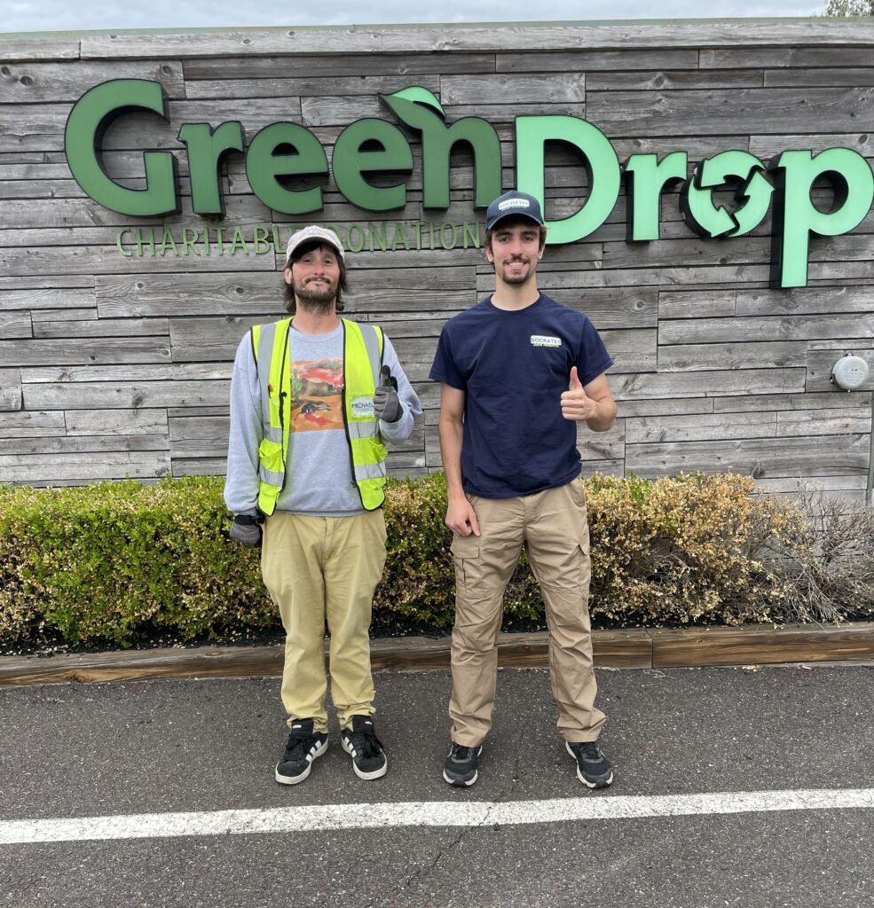Socrates Junk Removal donating reusable items at GreenDrop in King Of Prussia
