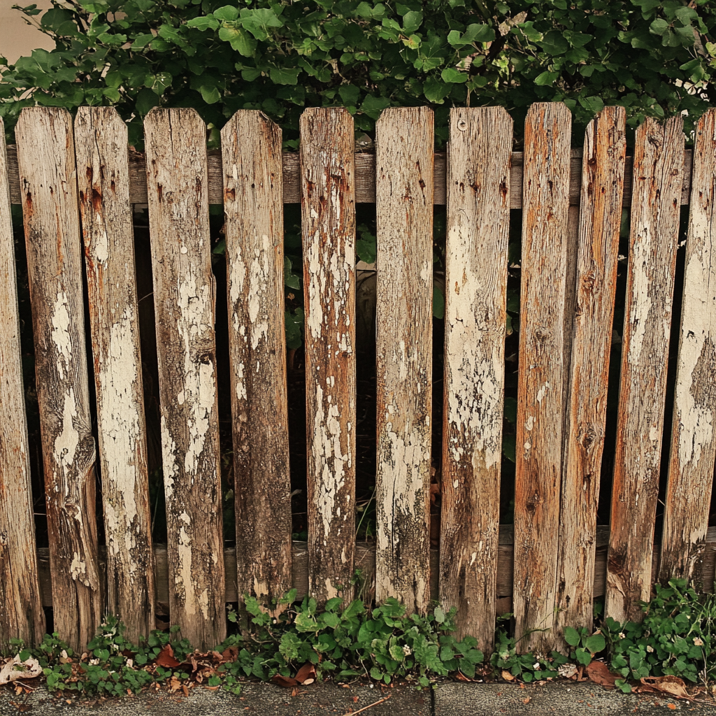fence removal with wood panels and posts ready for hauling