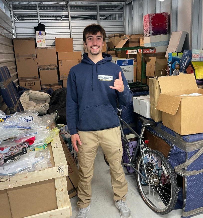 Socrates Junk Removal Owner doing Storage Unit Cleanout in Bridgeport PA