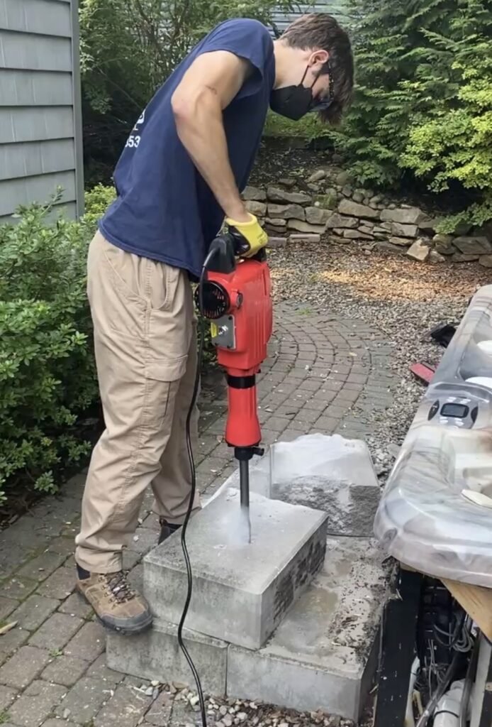 Concrete Removal in Wayne PA by Socrates Junk Removal crew
